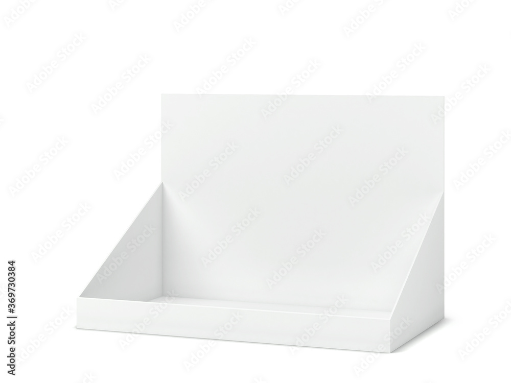 Blank cardboard display mockup Blank cardboard display mockup
