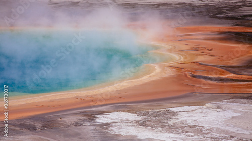Detail of Grand Prismatic Spring in Midway Geyser Basin