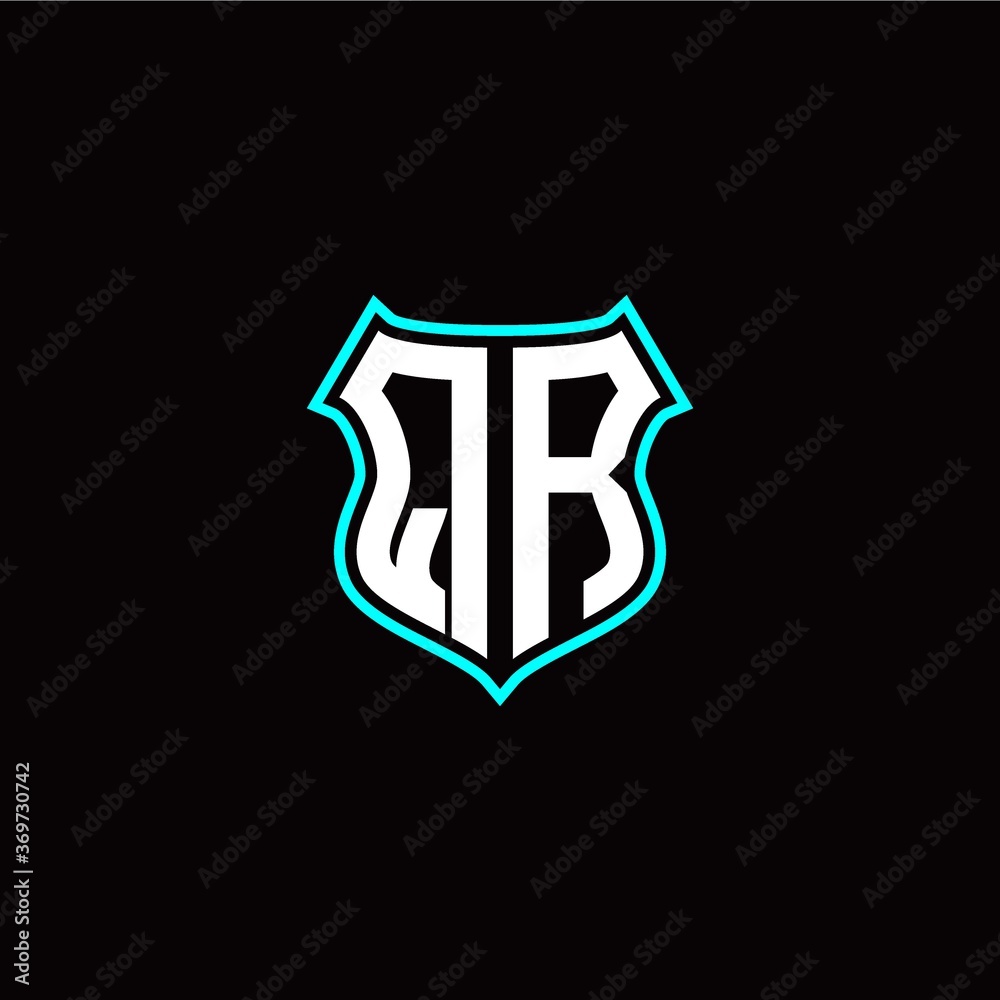 Q R initials monogram logo shield designs modern
