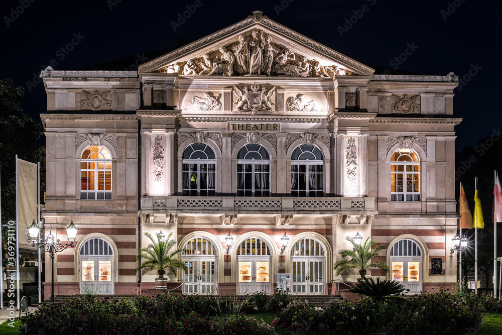 Obraz premium The Town Theatre in Baden-Baden, Germany