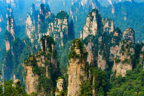 The Avatar mountains in Zhangjiajie  China