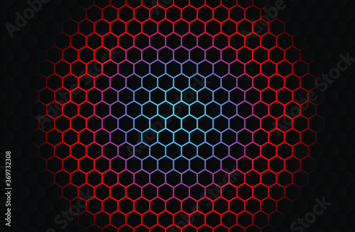 abstract background vector,hexagonal honeycomb mesh pattern with text space background. 