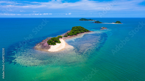 View of ko pla tin island area Mae Phim Beach of Rayong Province, Thailand