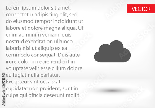 cloud icon. Vector Eps 10. Lorem Ipsum Flat Design м