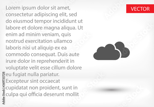 cloud icon. Vector Eps 10. Lorem Ipsum Flat Design м
