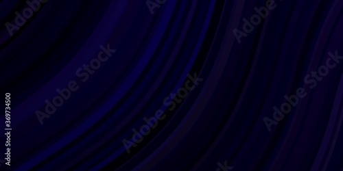 Dark Purple vector pattern with wry lines. Abstract illustration with bandy gradient lines. Template for cellphones.