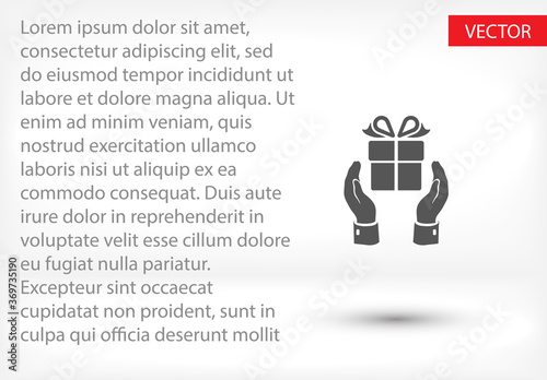 in the hands of a gift. hand and drawer vector graphics. celebration. hands. The design is stylish. work for your site. 10 eps