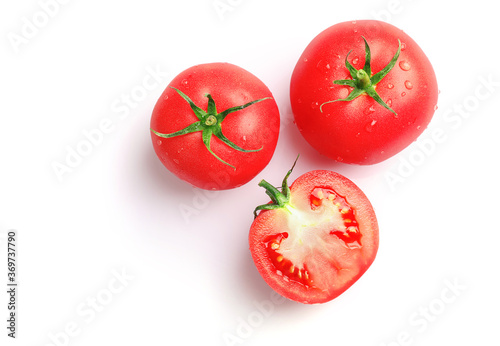 Fresh ripe red juicy tomatoes