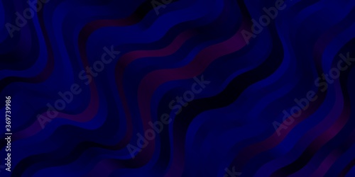 Dark Pink, Blue vector background with lines. Bright illustration with gradient circular arcs. Best design for your ad, poster, banner.