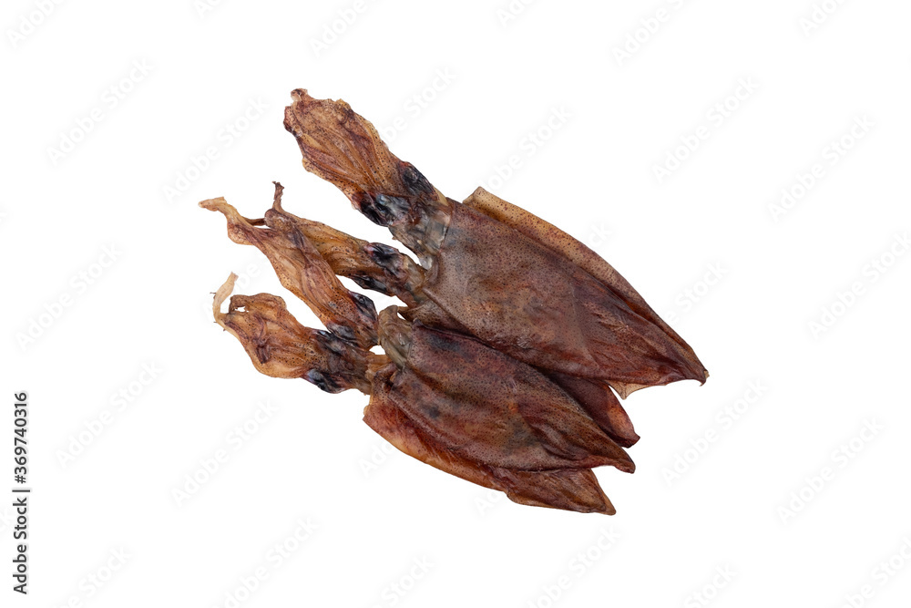 Fototapeta premium Sun dried squid isolated on white background