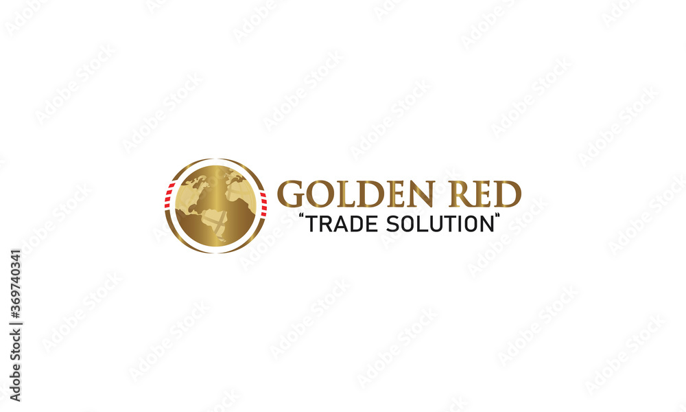 Golden Red Trade Solution Logo Design