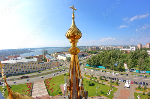 golden domes of the church overlooking the city