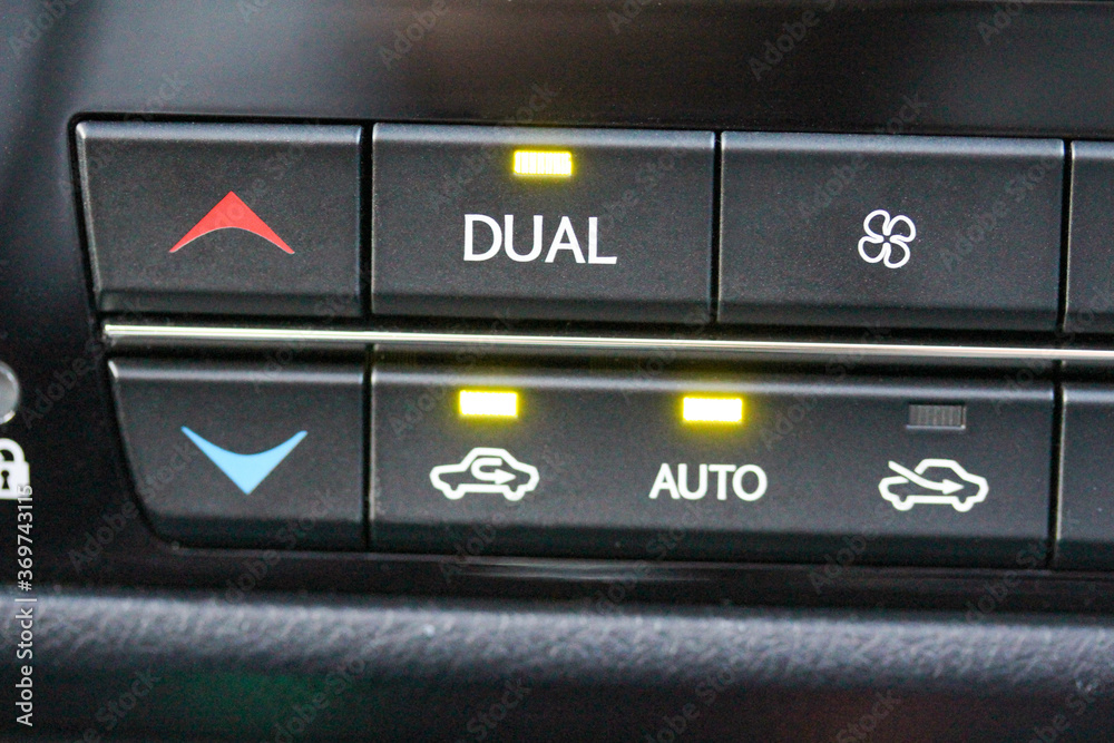 Vehicle climate control buttons