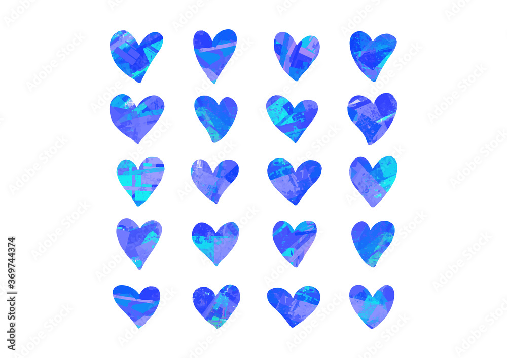 手描き水彩ハートモチーフのイラスト ベクター画像 Stock Vektorgrafik Adobe Stock
