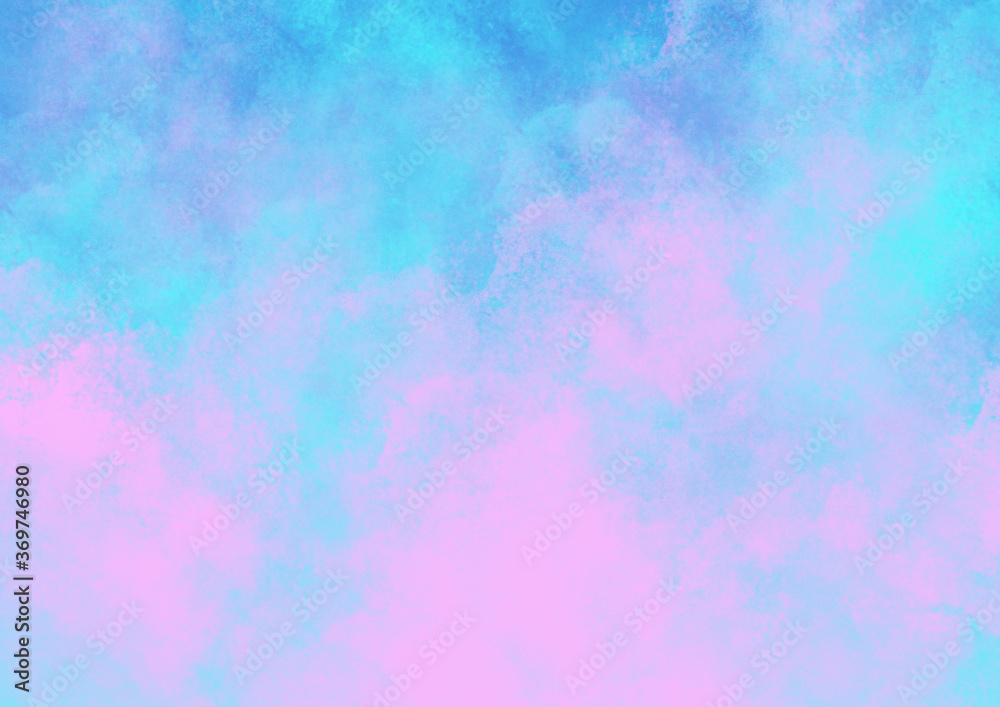 Abstract art background pink and blue spots of paint illustration