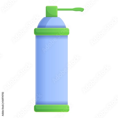 Dispenser gas bottle disinfection icon. Cartoon of dispenser gas bottle disinfection vector icon for web design isolated on white background