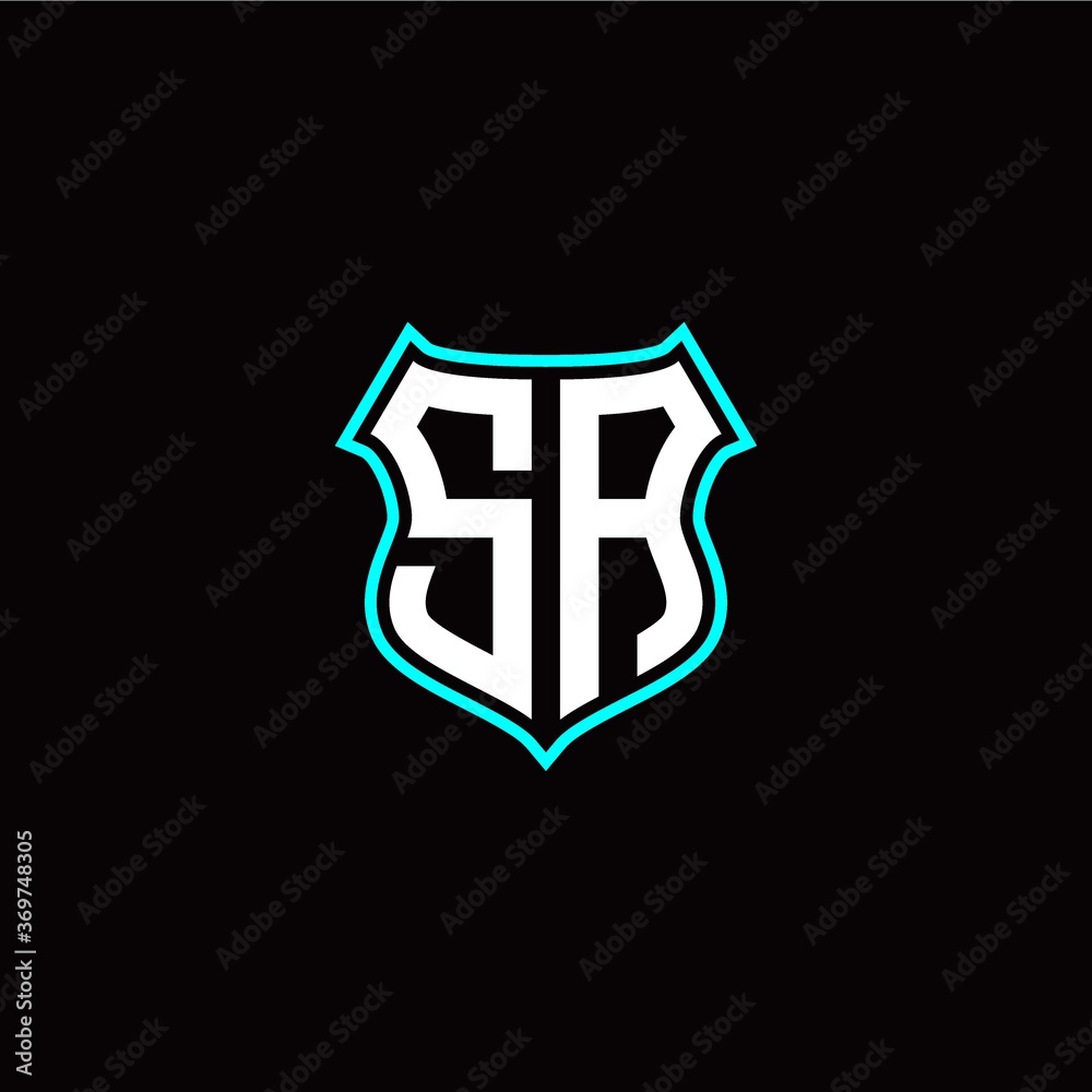 S A initials monogram logo shield designs modern
