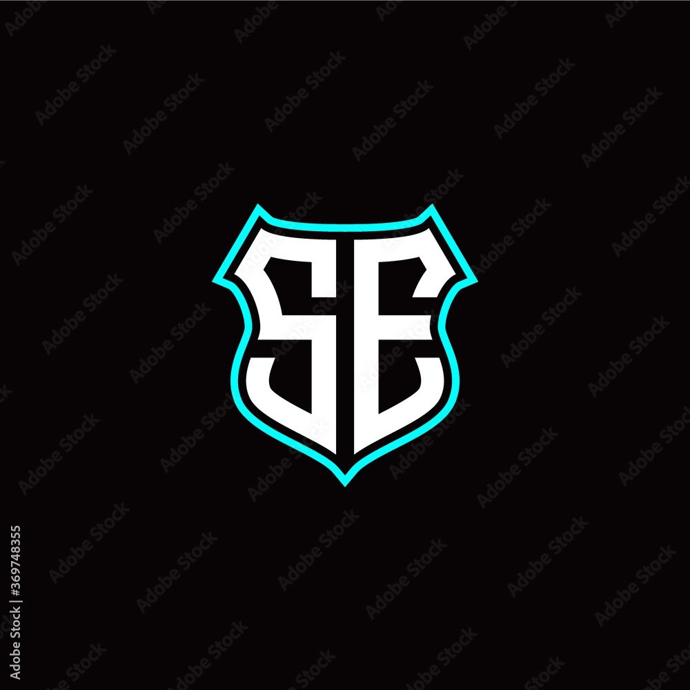 S E initials monogram logo shield designs modern S E initials monogram logo shield designs modern