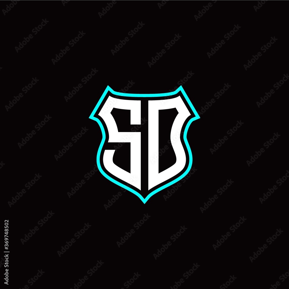 S O initials monogram logo shield designs modern