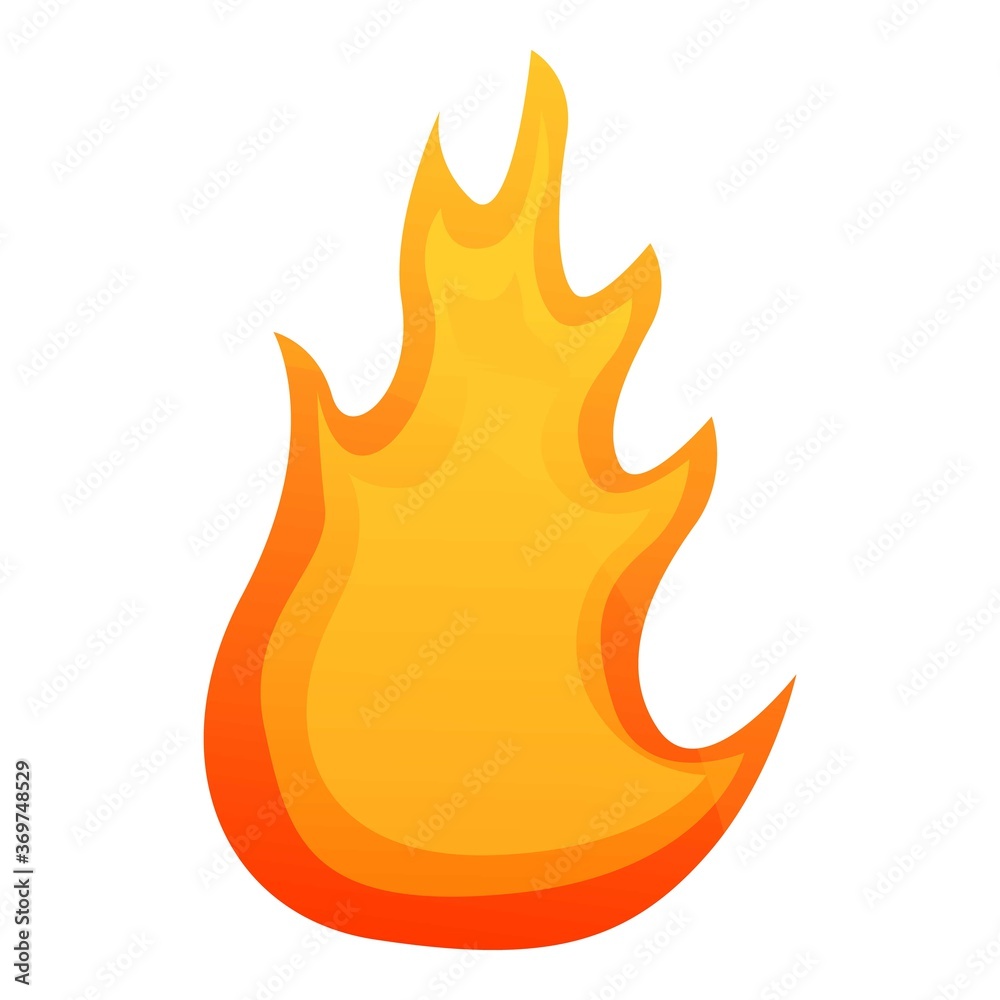 Hell flame icon. Cartoon of hell flame vector icon for web design isolated on white background Hell flame icon. Cartoon of hell flame vector icon for web design isolated on white background
