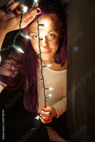 Girl with lights