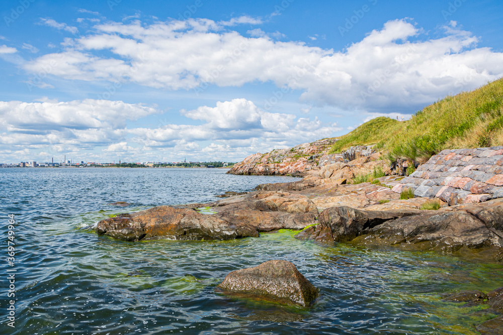 Coastal view of Suomenlinna, Helsinki, Finland