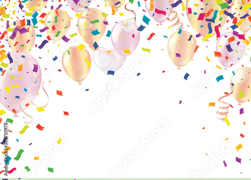 Balloons Card with use to present section label Discounts SALE Vector Illustration EPS 10