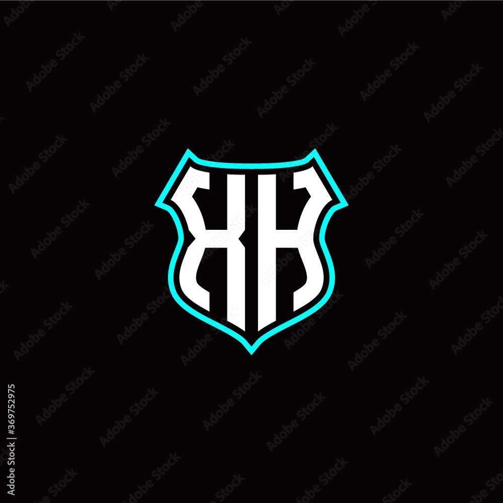 X H initials monogram logo shield designs modern X H initials monogram logo shield designs modern