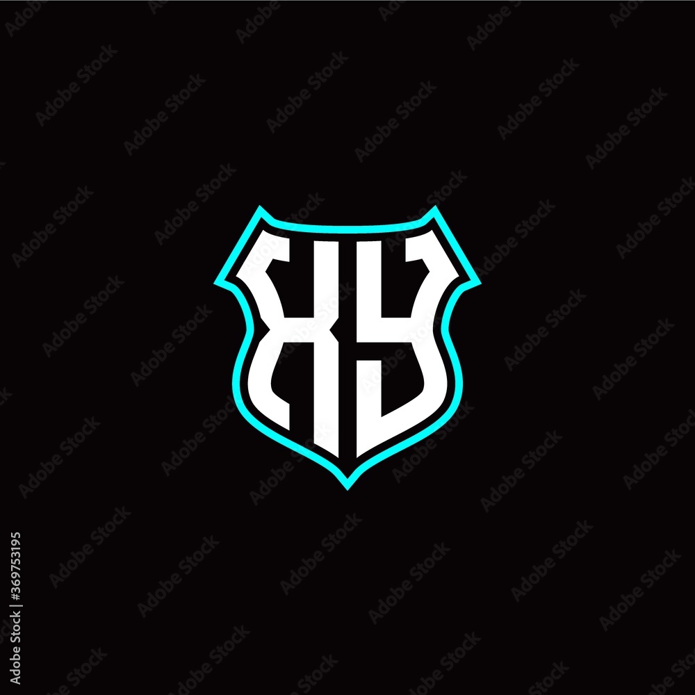 X Y initials monogram logo shield designs modern X Y initials monogram logo shield designs modern
