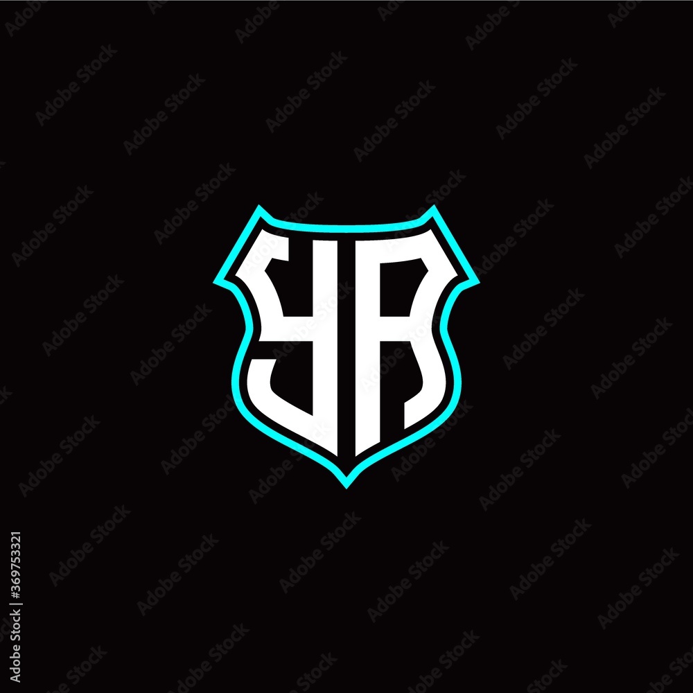 Y A initials monogram logo shield designs modern Y A initials monogram logo shield designs modern