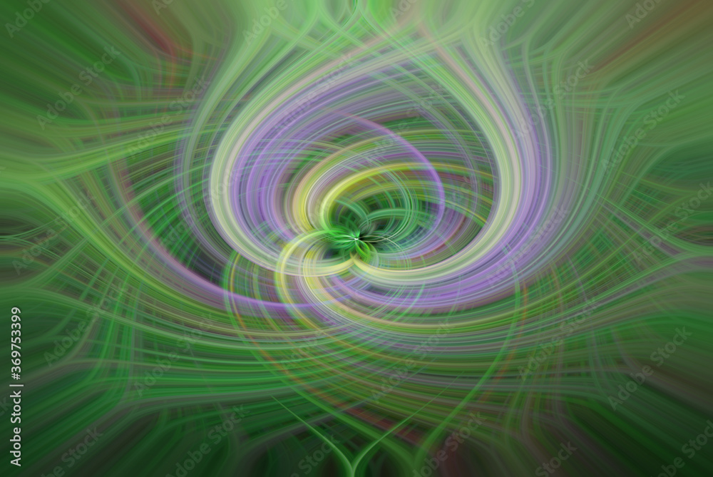 Fototapeta premium abstract fractal background , green and purple swirls