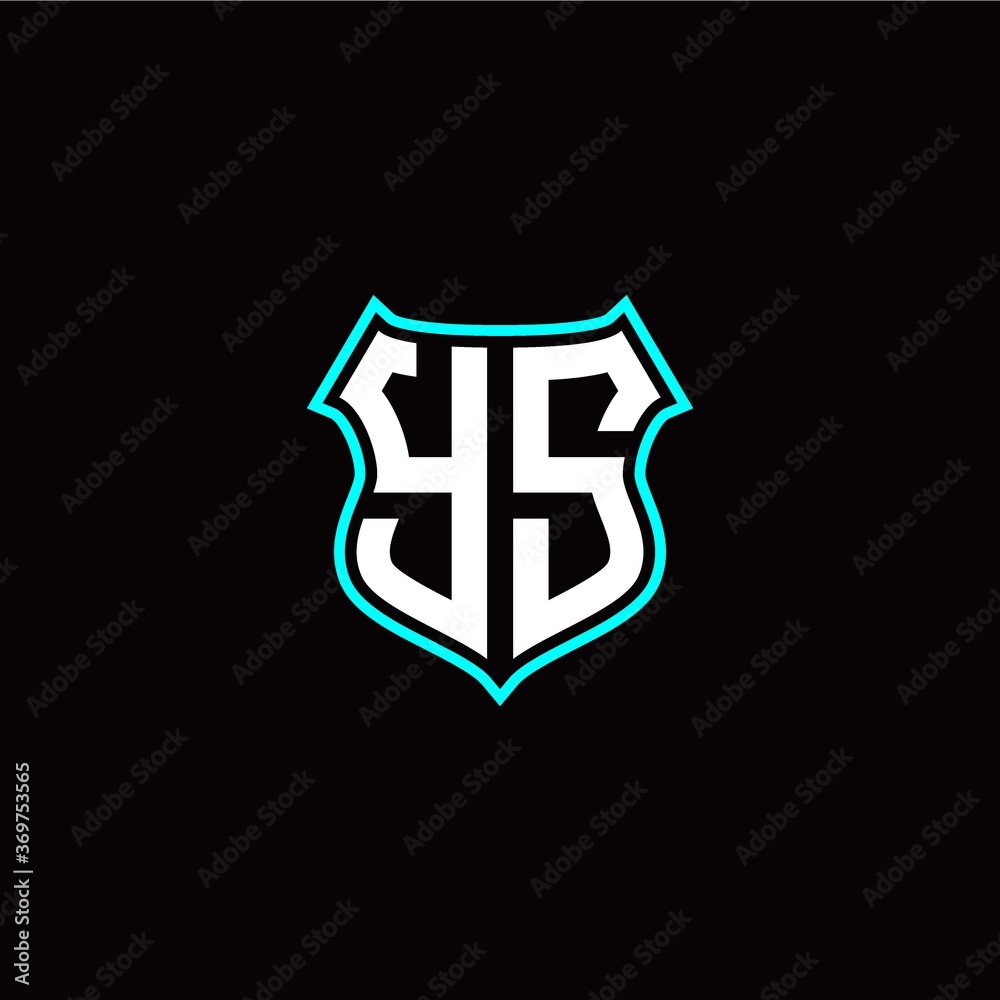 Y S initials monogram logo shield designs modern Y S initials monogram logo shield designs modern