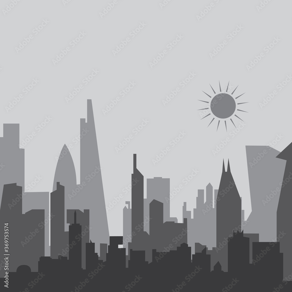 Fototapeta premium City skyline background vector illustration
