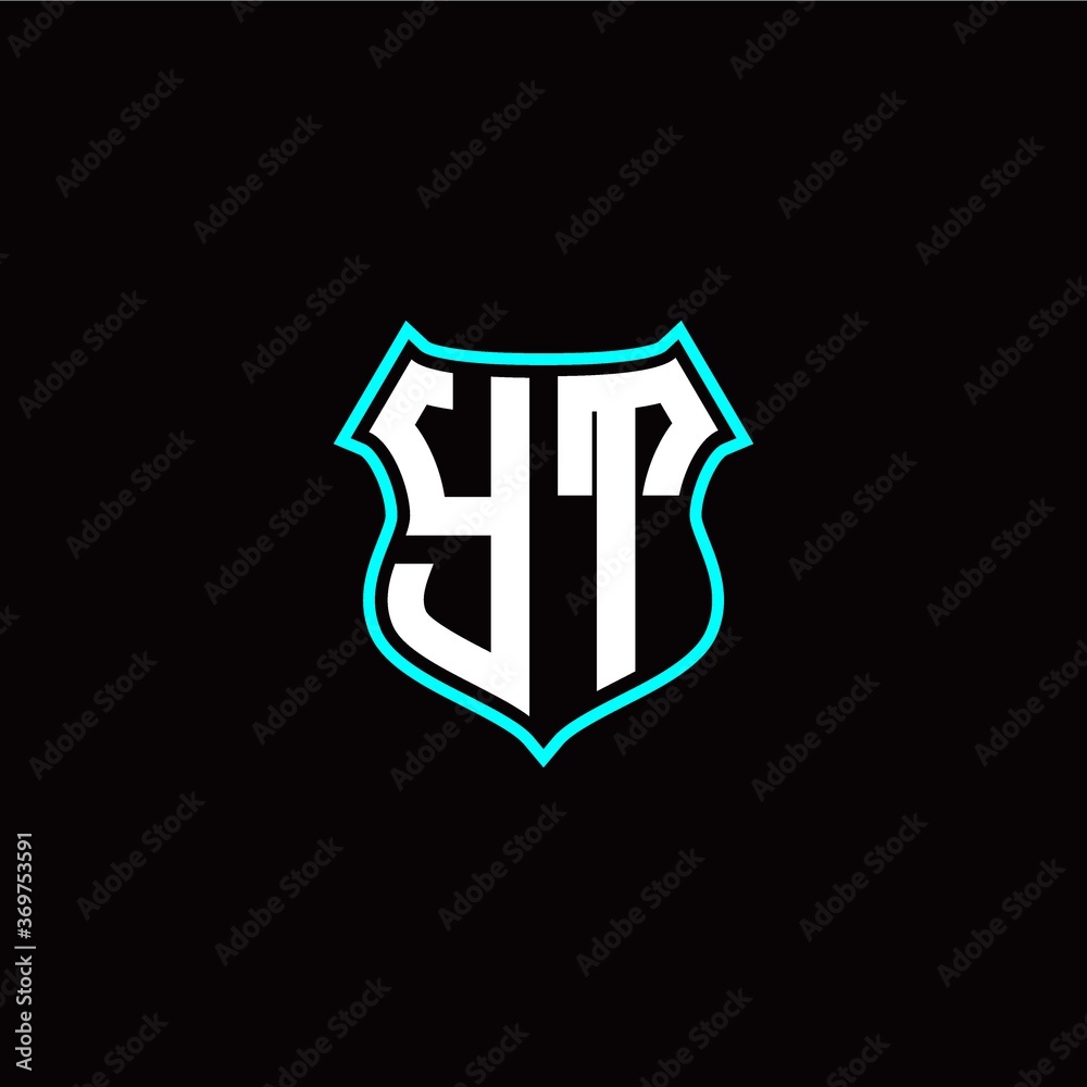 Y T initials monogram logo shield designs modern