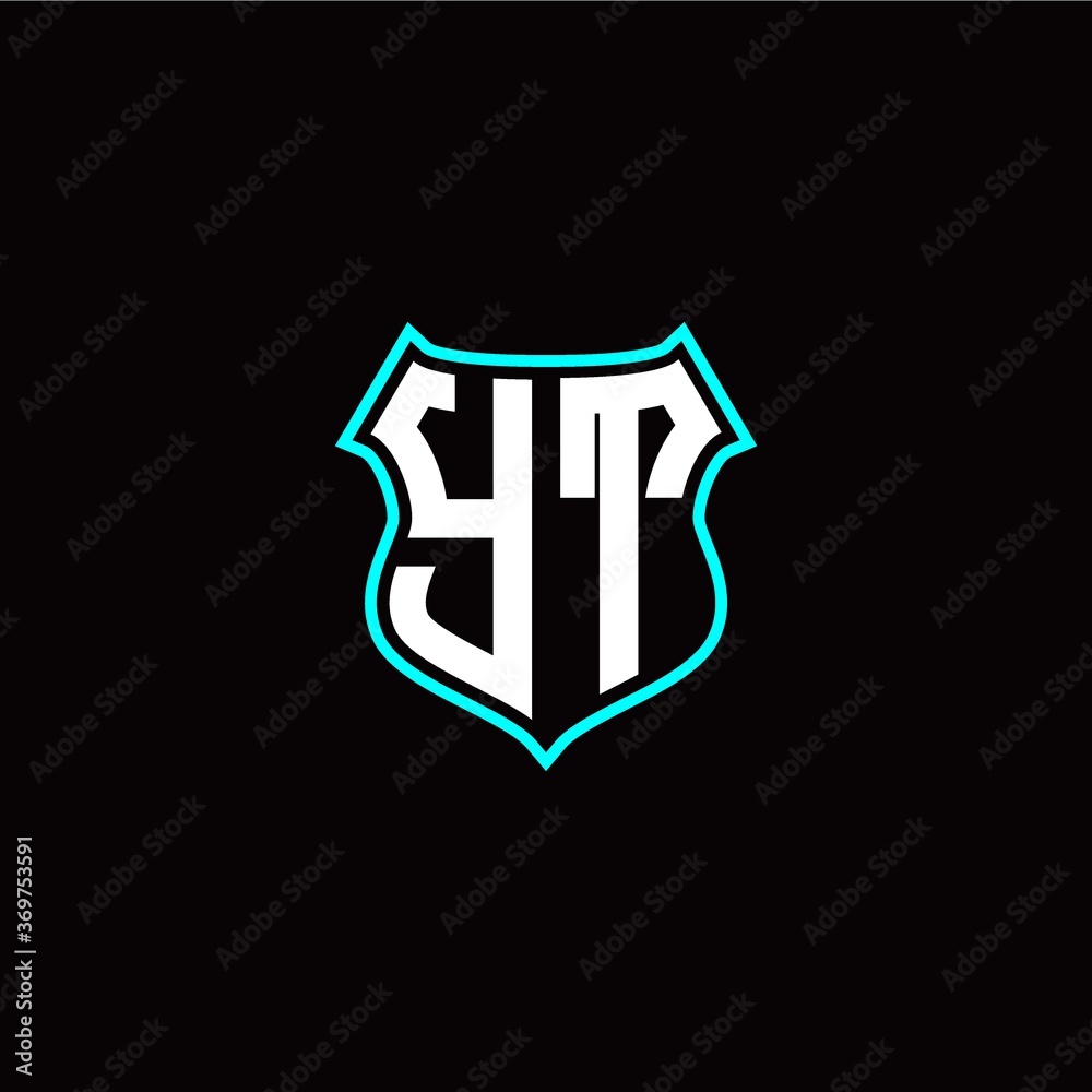 Y T initials monogram logo shield designs modern Y T initials monogram logo shield designs modern