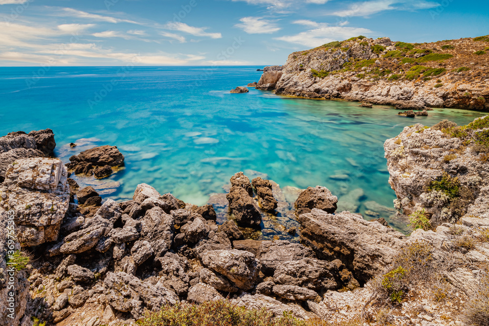 the coast of the island