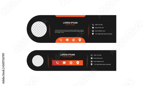 Email signature template set.