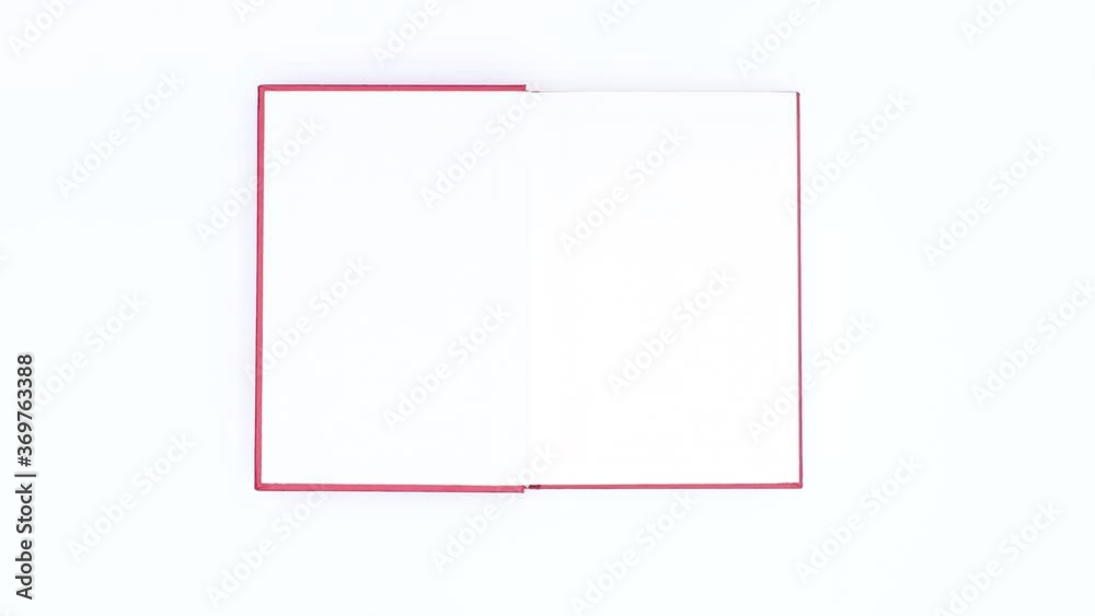 Red book appear and open. Stop motion Red book appear and open. Stop motion