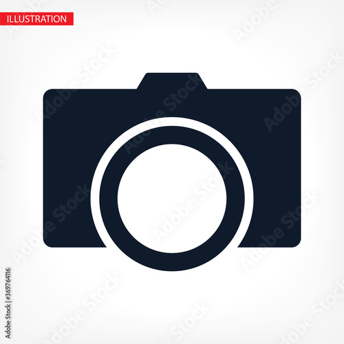 Camera Icon VECTOR 10 EPS. lorem ipsum Flat Design JPG