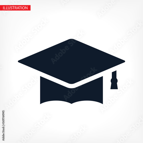 Graduation hat icon . vector Graduation hat . illustration Graduation hat . 10 eps Graduation hat . simple image
