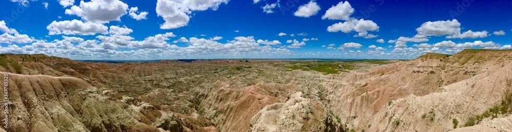Badlands Panoramic - Badlands National Park, South Dakota, USA Badlands Panoramic - Badlands National Park, South Dakota, USA