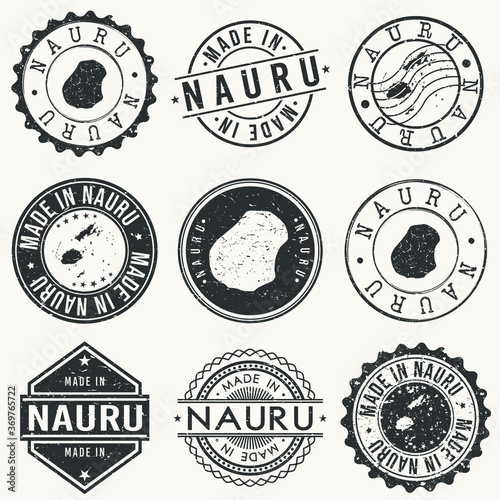 Nauru Island Travel Stamp Made In Product Stamp Logo Icon Symbol Design Insignia.