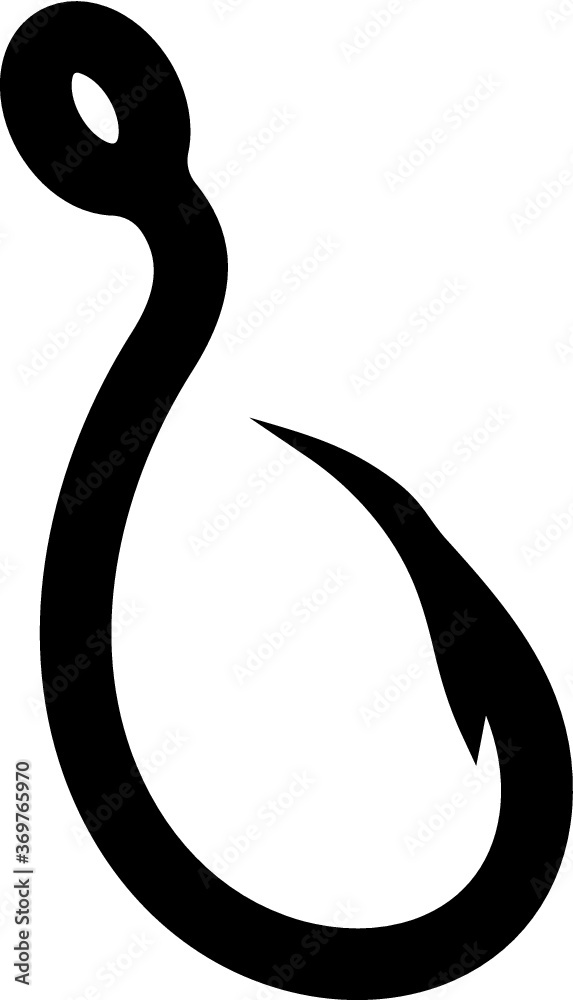 Vector illustration of the fishing hook Vector illustration of the fishing hook