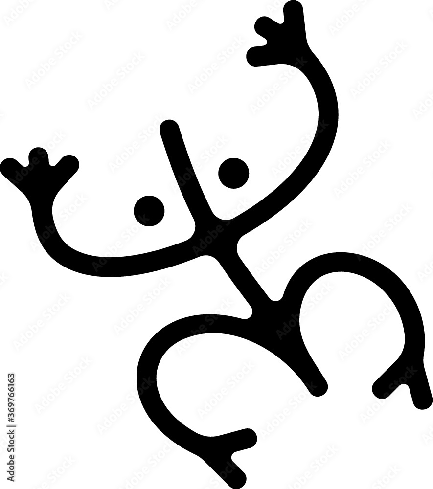 Vector illustration of the frog taino coqui