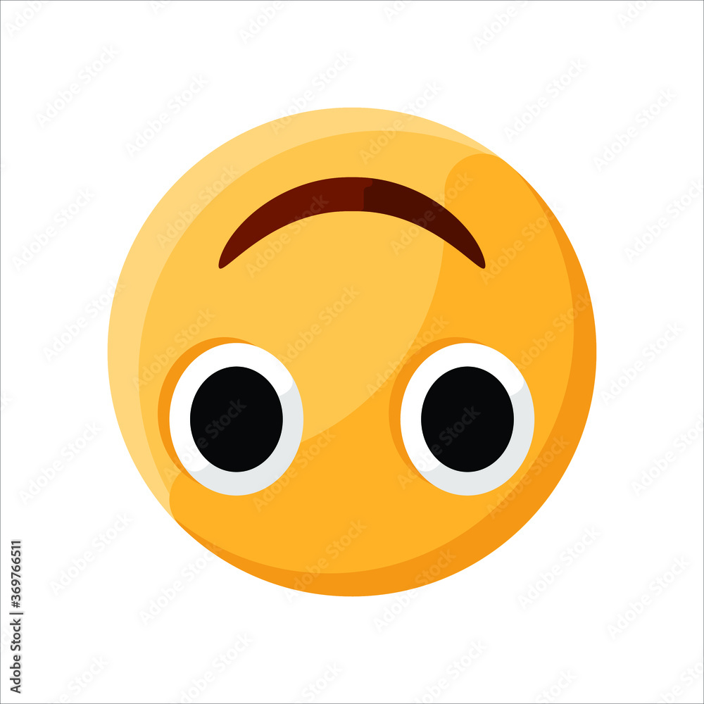 Upside Down Happy Fun Face Emoji Flat Icon Illustration Creative Stylish Design Vector Upside Down Happy Fun Face Emoji Flat Icon Illustration Creative Stylish Design Vector