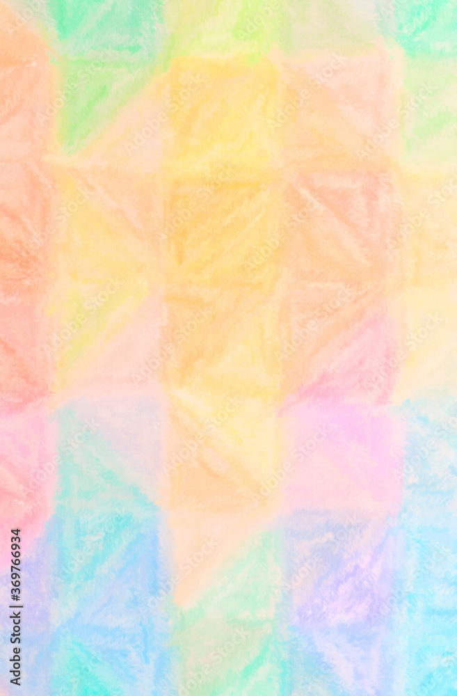 Abstract illustration of blue, orange, yellow Wax Crayon background
