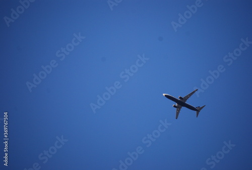 Plane in Blue Sky Landscape