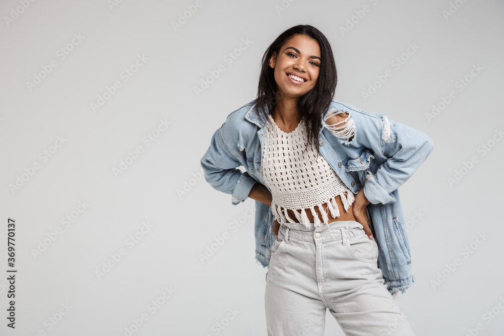 Attractive african american woman isolated Attractive african american woman isolated