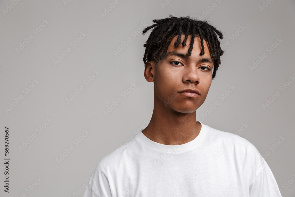 Attractive young african man wearing casual clothing Attractive young african man wearing casual clothing