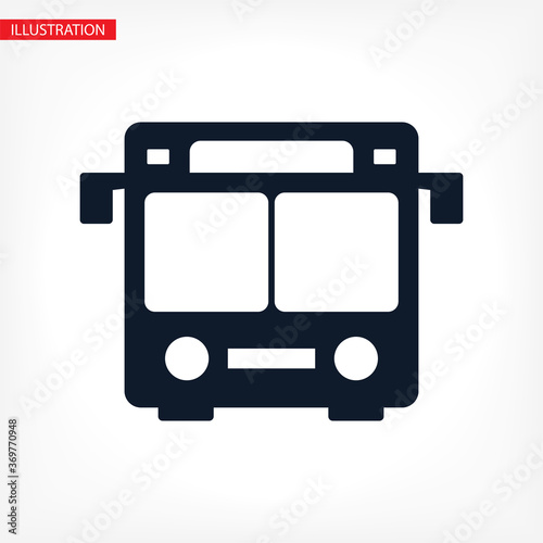 Vector bus icon, solid logo illustration, Vector bus icon, pictogram isolated Vector bus icon, on white
